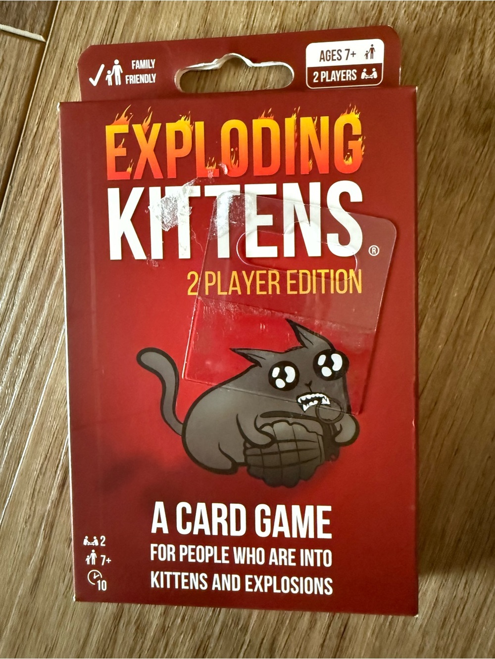 Exploding Kittens 2-Player Edition Card Game - Red